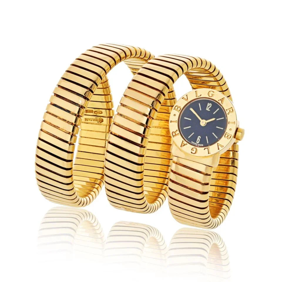 Bvlgari Tubogas 18K Yellow Gold Serpenti BB 19 1 T Watch - The Back Vault