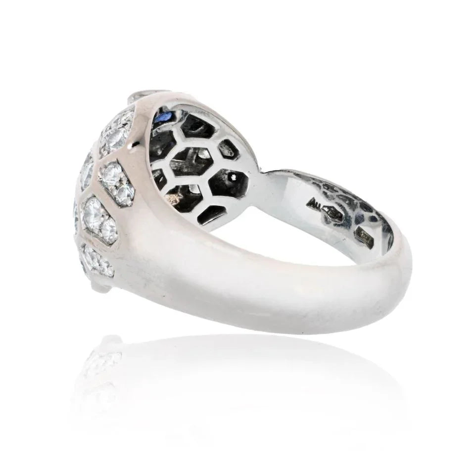 Bvlgari 18K White Gold Vipor Serpenti Diamond Ring - The Back Vault
