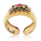 Verdura 18K Yellow Gold Maltese Cross Sunburst Bracelet - The Back Vault