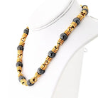 Bvlgari 18K Yellow Gold Ganico Hematite 42cm Long Necklace - The Back Vault
