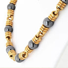 Bvlgari 18K Yellow Gold Ganico Hematite 42cm Long Necklace - The Back Vault