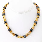 Bvlgari 18K Yellow Gold Ganico Hematite 42cm Long Necklace - The Back Vault