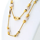 Bvlgari 18K Yellow Gold Lycea Pearl Chain 33 Inches Long Necklace - The Back Vault