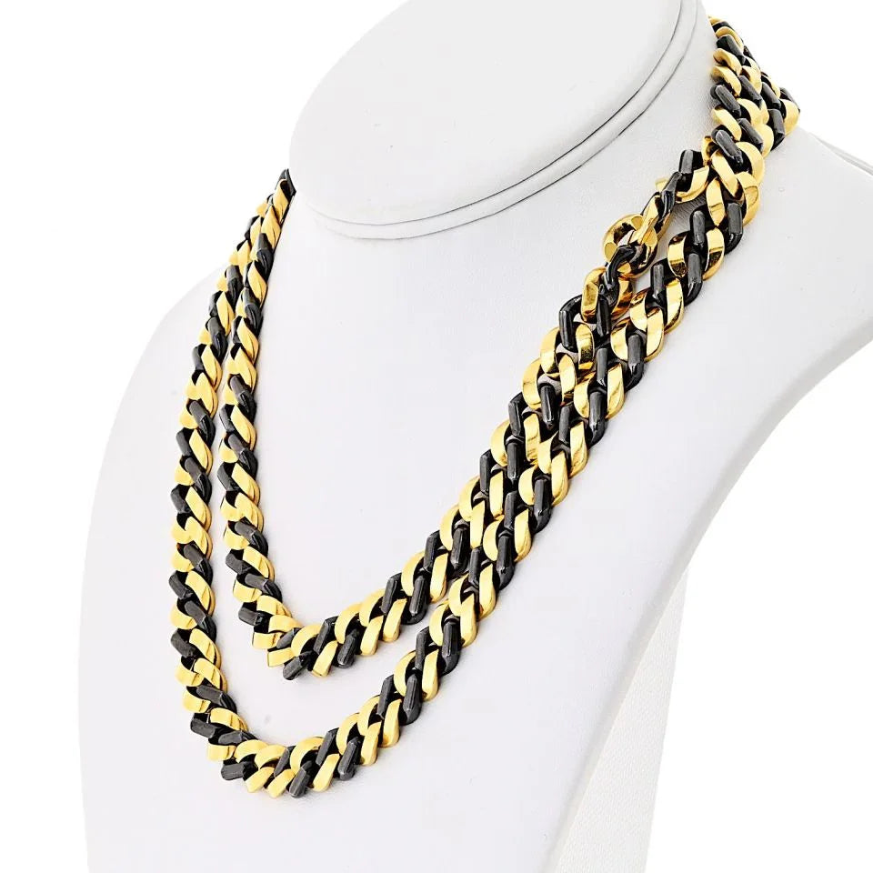 Bvlgari 18K Yellow Gold 34 Inches Curb Link Necklace - The Back Vault