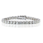 Tennis 14K White Gold 14.02cttw Round Cut Natural Diamond Tennis Bracelet - The Back Vault