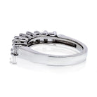 Platinum 1.75cttw Square Emerald Cut Diamond Wedding Band - The Back Vault
