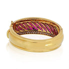 18K Yellow Gold Diamond And Ruby Bangle Bracelet - The Back Vault