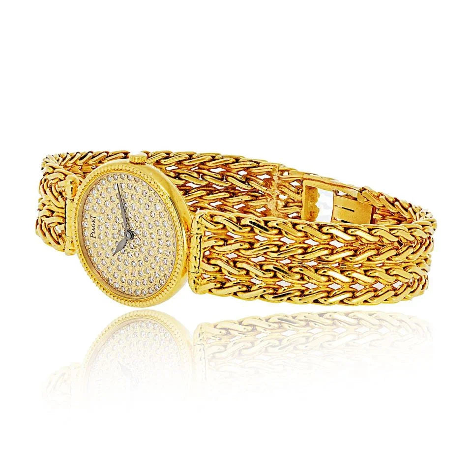 Piaget Slim 18K Yellow Gold Ref. 2231N36, 18 Jewels, Round Dial, 23mm Watch - The Back Vault