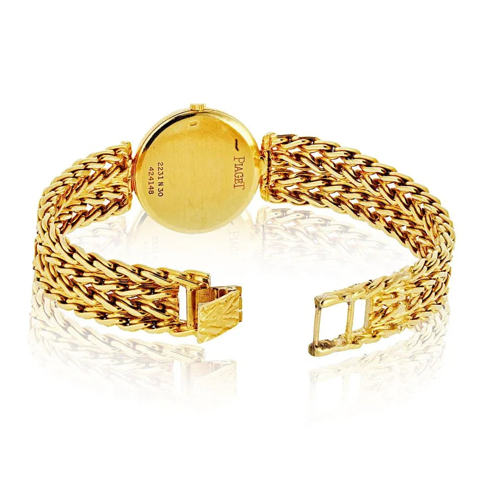 Piaget Slim 18K Yellow Gold Ref. 2231N36, 18 Jewels, Round Dial, 23mm Watch - The Back Vault