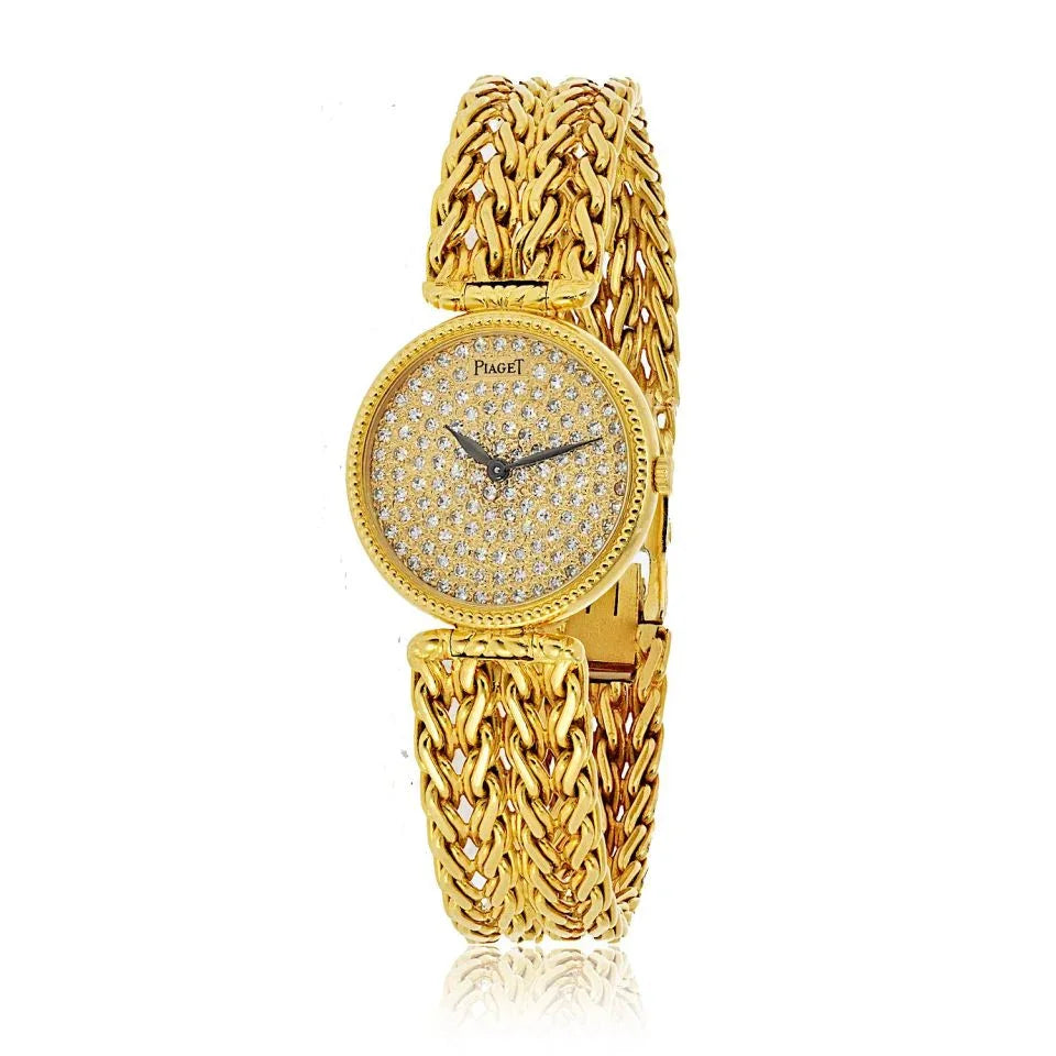 Piaget Slim 18K Yellow Gold Ref. 2231N36, 18 Jewels, Round Dial, 23mm Watch - The Back Vault