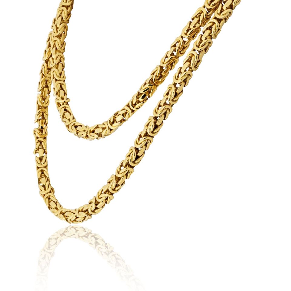 Van Cleef & Arpels 18K Yellow Gold 31 Inches Byzantian Chain Necklace