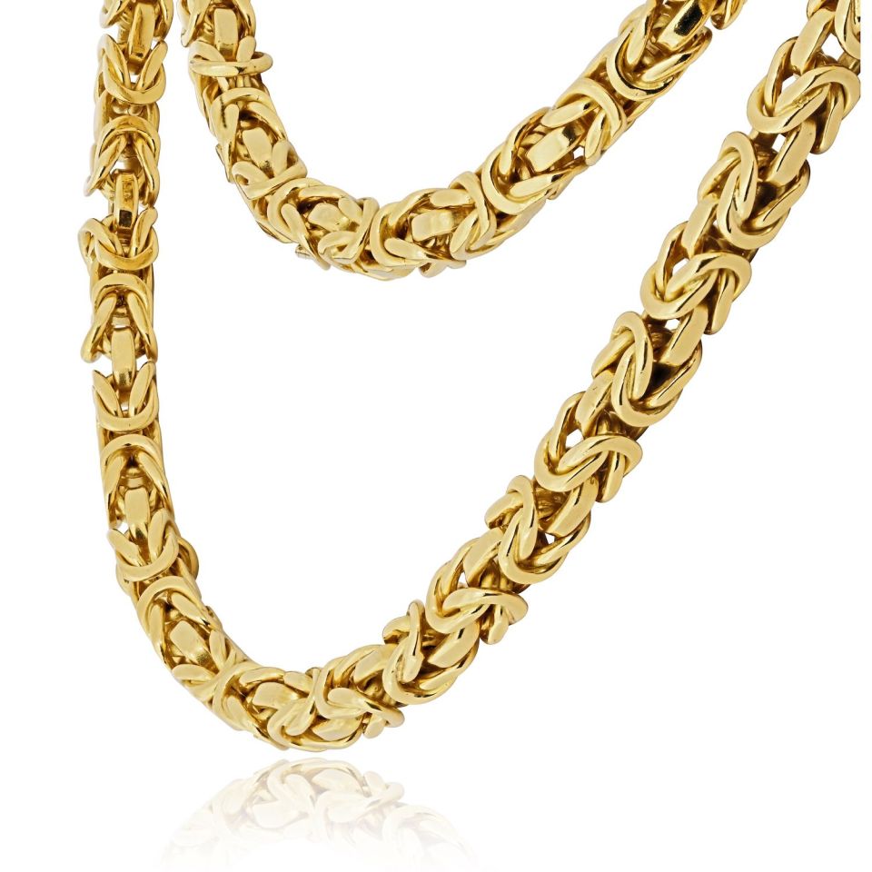 Van Cleef & Arpels 18K Yellow Gold 31 Inches Byzantian Chain Necklace