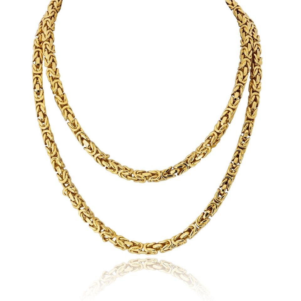 Van Cleef & Arpels 18K Yellow Gold 31 Inches Byzantian Chain Necklace