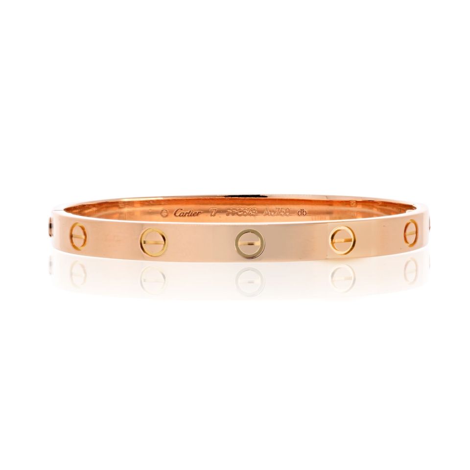 Cartier ラブブレス　YG 17 Cartier Love 18K Rose Gold Bangle Size 17 Bracelet – The Back Vault