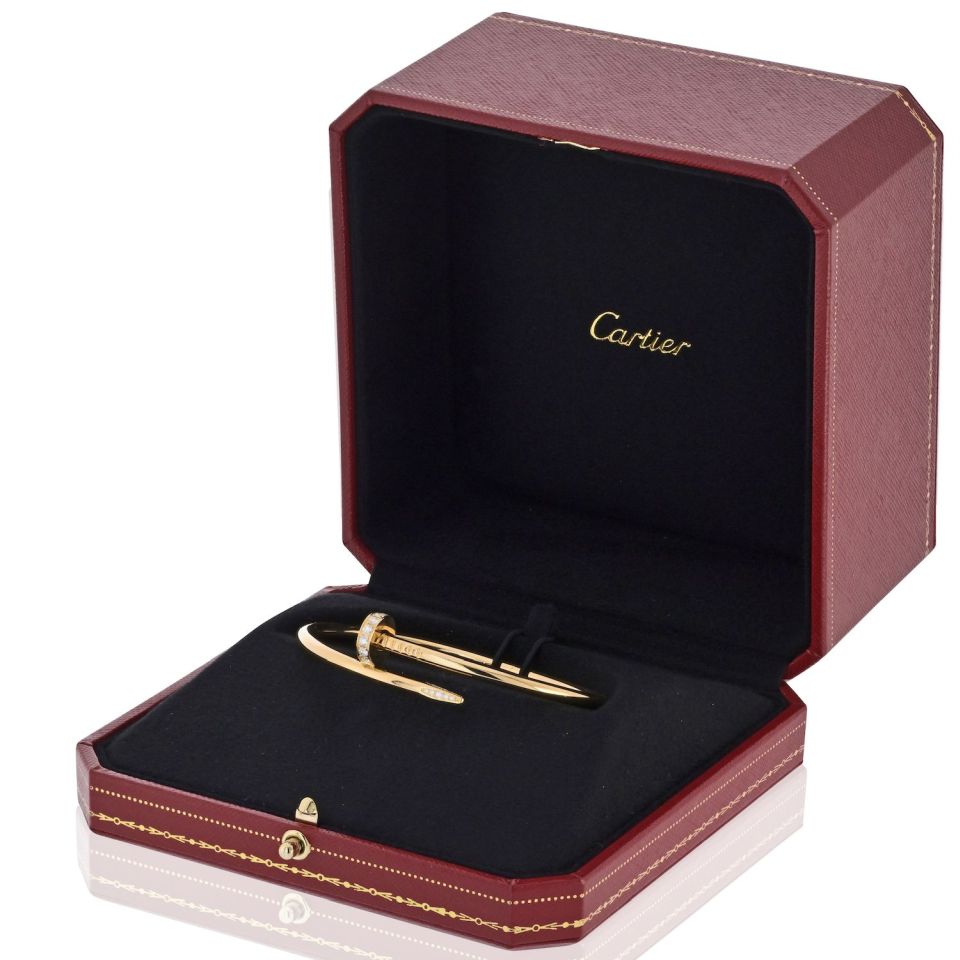 Cartier Juste Un Clou 18K Yellow Gold Diamond Size 18 Bracelet