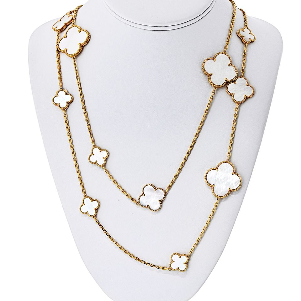 Van Cleef & Arpels 18K Yellow Gold 16 Motif Magic Alhambra