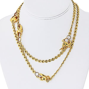 Cartier 18K Yellow Gold 5 Animal 33 Inches Necklace