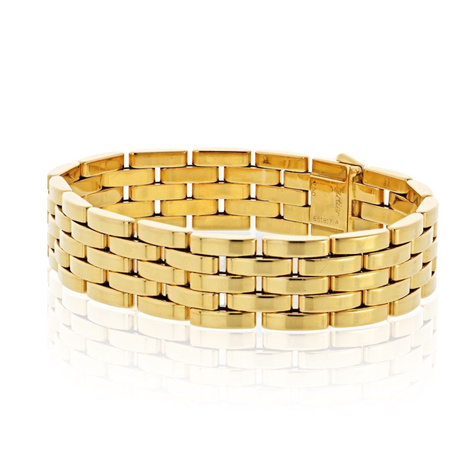 Cartier Maillon 18K Yellow Gold Vintage Panthere Bracelet