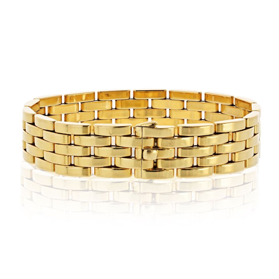 Cartier Maillon 18K Yellow Gold Vintage Panthere Bracelet