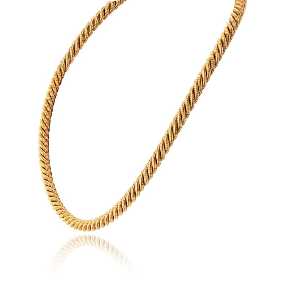 Tiffany & Co. Collar 18K Yellow Gold Twisted Rope Georges L'enfant Necklace