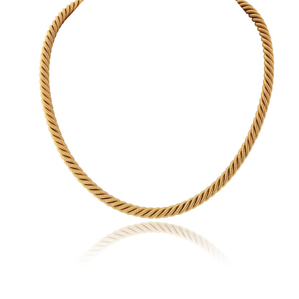 Tiffany & Co. Collar 18K Yellow Gold Twisted Rope Georges L'enfant Necklace