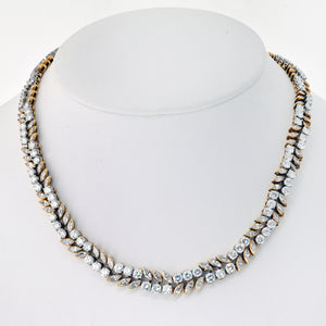 French 18K Yellow Gold 32 carat Diamond Necklace