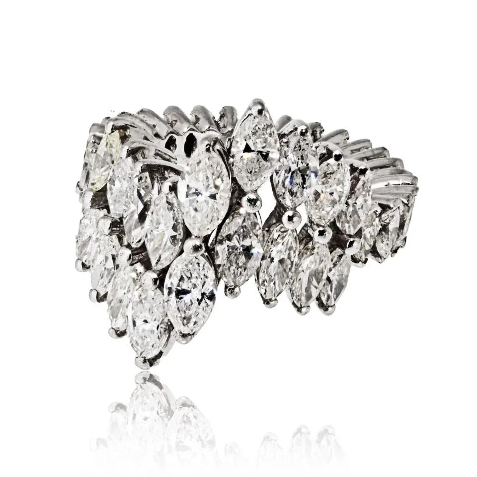 Platinum Marquise Diamond Ring - The Back Vault