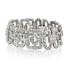 Art Deco Platinum Diamond Link 1930's Bracelet - The Back Vault