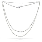 14K White Gold 1.85 carat Round-Cut Diamonds by the Yard Necklace - The Back Vault