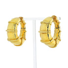 David Webb 18K Yellow Gold Large Shrimp Hoop Earrings - The Back Vault