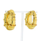 David Webb 18K Yellow Gold Large Shrimp Hoop Earrings - The Back Vault