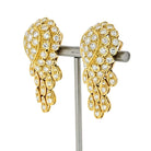 Chandelier 18K Yellow Gold Tassel Diamond Earrings - The Back Vault