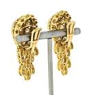 Chandelier 18K Yellow Gold Tassel Diamond Earrings - The Back Vault