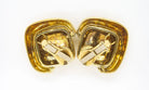 David Webb Hammered Platinum & 18K Yellow Gold Door Knocker Clip-On Earrings - The Back Vault