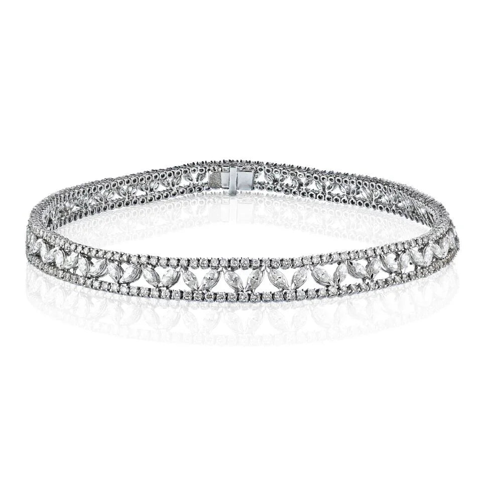 18K White Gold 30.00 Carat Diamond Necklace - The Back Vault