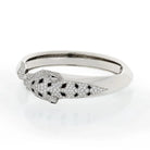 Cartier Panthere 18K White Gold Diamond Cuff Bangle Bracelet - The Back Vault