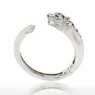 Cartier Panthere 18K White Gold Diamond Cuff Bangle Bracelet - The Back Vault