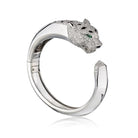 Cartier Panthere 18K White Gold Diamond Cuff Bangle Bracelet - The Back Vault