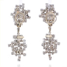 Chaumet 1950's Platinum Diamond And Pearl Drop Dangle Earrings - The Back Vault