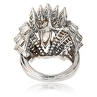 1960's Platinum 8 Carats Estate Marquise Baguette Cocktail Diamond Ring - The Back Vault