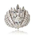 1960's Platinum 8 Carats Estate Marquise Baguette Cocktail Diamond Ring - The Back Vault