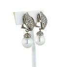 Seaman Schepps Diamond Pe 18K White Gold Drop Earrings - The Back Vault