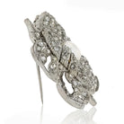 Art Deco Platinum Flower Natural Pearl Diamond 5.00cts Brooch - The Back Vault