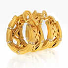 Cartier 18K Yellow Gold Bamboo 1.50 carats Diamond Huggie Earrings - The Back Vault