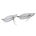 David Webb Platinum 40 Carat Diamond Feather Set Of Two Brooch - The Back Vault