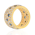 Cartier 18K Yellow Gold Nigeria Diamond Sapphire Ring - The Back Vault