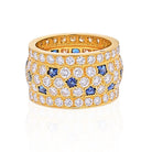 Cartier 18K Yellow Gold Nigeria Diamond Sapphire Ring - The Back Vault