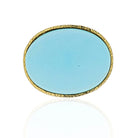 David Webb Platinum & 18K Yellow Gold Light Blue Turquoise Vintage Ring - The Back Vault