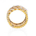 18K Yellow Gold 7 Carat Marquise, Round And Baguette Eternity Ring - The Back Vault