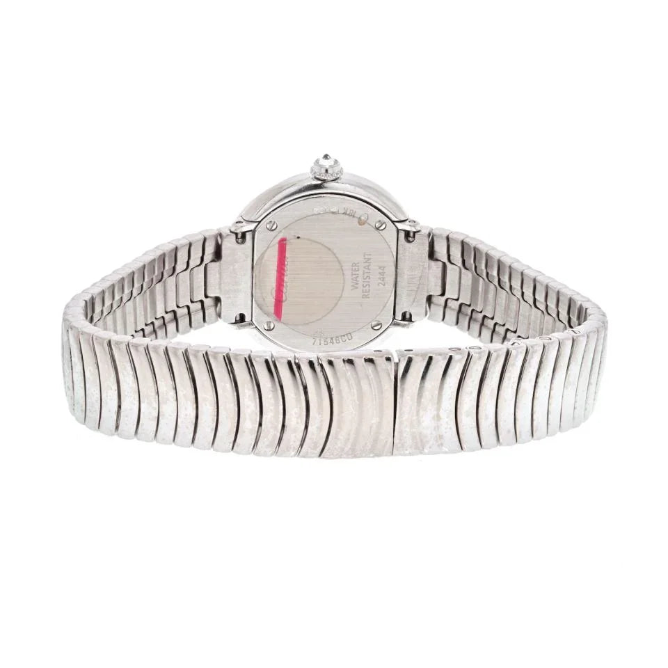 Cartier Trinity 18K White Gold Diamond Bezel White Cream Dial Women Watch - The Back Vault